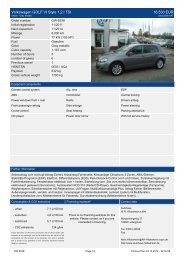 Volkswagen Golf V Tour Edition 1 4 l 9.830 EUR