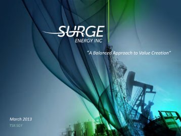 Surge Energy Inc. - FirstEnergy Capital Corp.