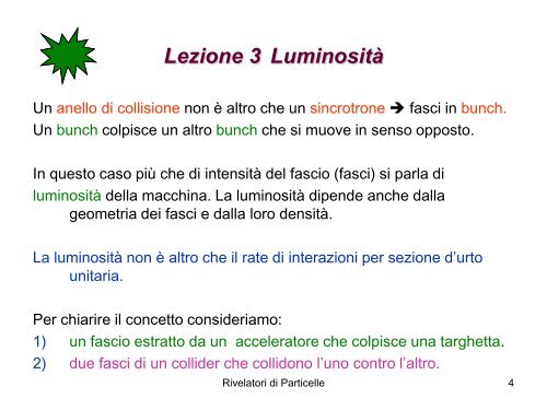 Lezione 3 Luminosità - Fisica