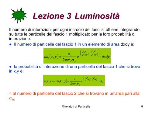 Lezione 3 Luminosità - Fisica