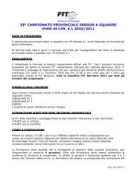 regolamento over 45 - F.I.T. Bergamo