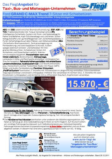 Taxi-, Bus- und Mietwagen-Unternehmen 15.970 - Auto Fiegl Gmbh
