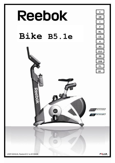 Handbuch Bike B 5.1e - Reebok Fitness