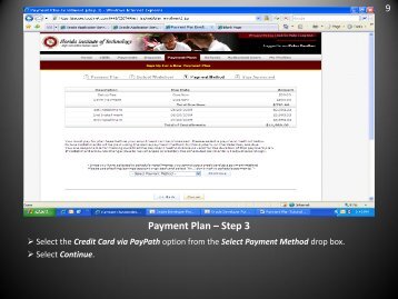 Payment Plan – Step 3 - Florida Institute of Technology