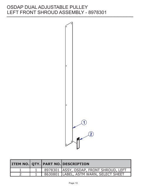 OSDAP Parts List - Fitness24