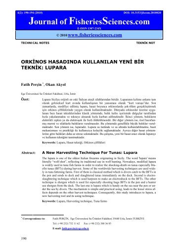 ORK?NOS HASADINDA KULLANILAN YEN? B?R TEKN?K: LUPARA