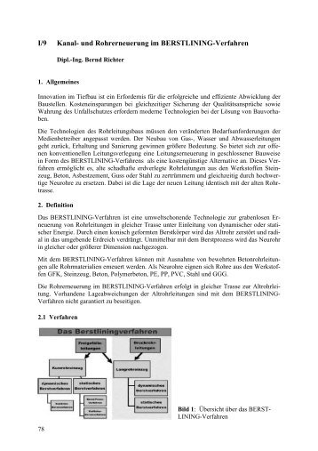 I/9 Kanal- und Rohrerneuerung im BERSTLINING-Verfahren - FITR