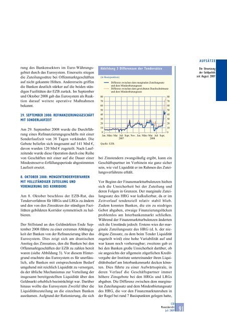 Die Umsetzung der Geldpolitik seit August 2007