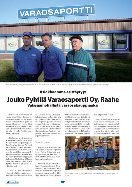Jouko Pyhtilä Varaosaportti Oy, Raahe - Fixus