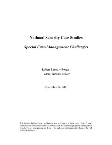 National Security Case Studies - Federal Judicial Center