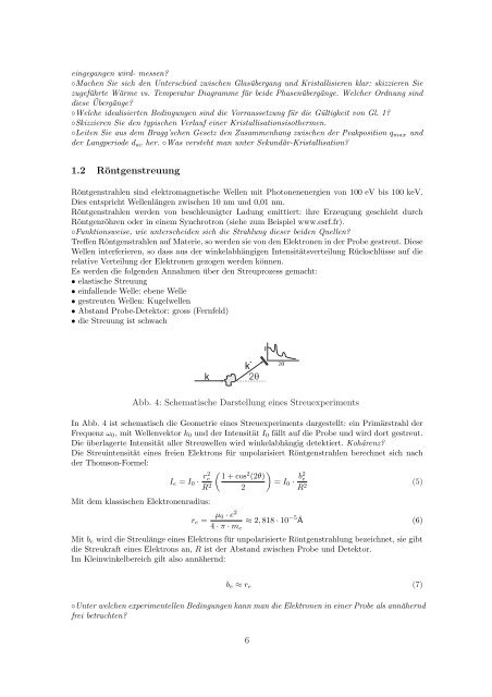 Röntgenkleinwinkelstreuung an teilkristallinen Polymeren