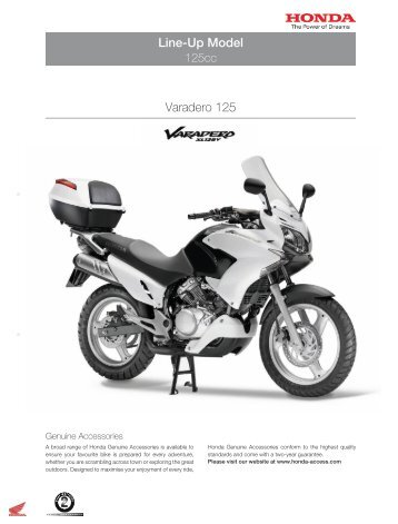 Line-Up Model Varadero 125 - Honda