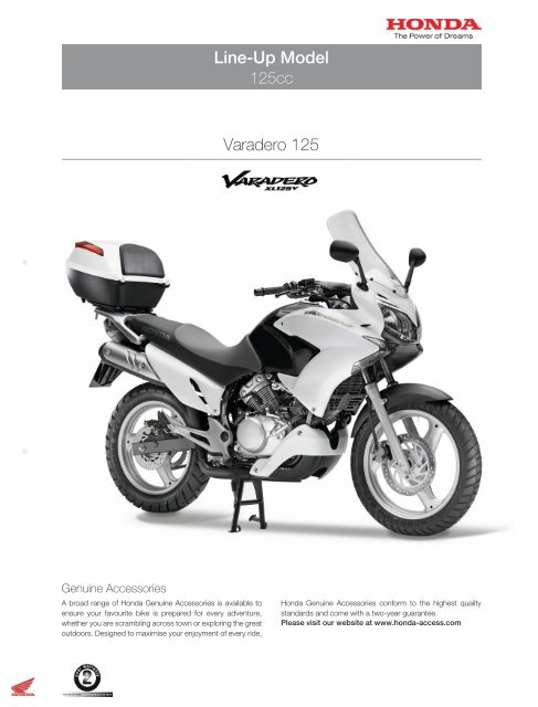 Line-Up Model Varadero 125 - Honda