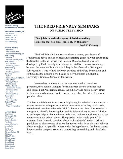 The Fred Friendly Seminars