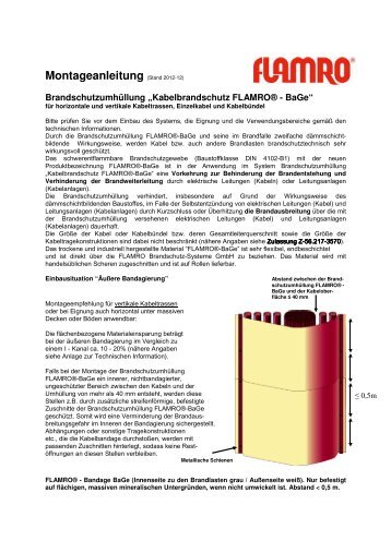Montageanleitung BaGe - Flamro Brandschutz-Systeme GmbH