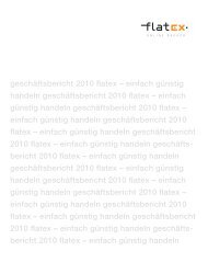 Geschäftsbericht der flatex AG zum 31.12.2010 - flatex Holding AG