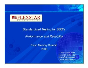 Performance and Reliability - Flash Memory Summit