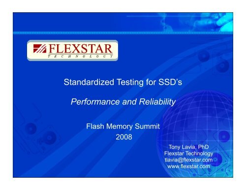 Performance and Reliability - Flash Memory Summit