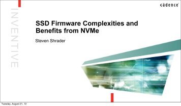 SSD Firmware Complexities and Benefits from NVMe Presentation