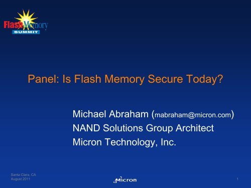 Panel - Flash Memory Summit