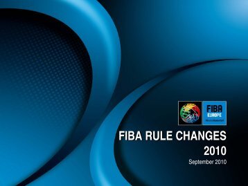 FIBA Rule Changes & Interpretations 2010 - Vlaamse Basketballiga