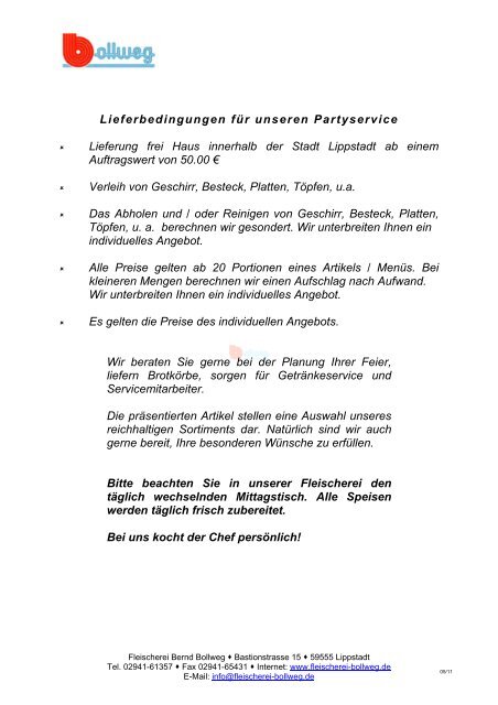 Download - Fleischerei und Partyservice Bollweg in Lippstadt