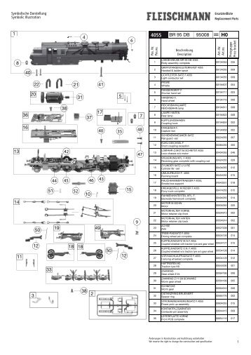 Ersatzteilblatt - Fleischmann