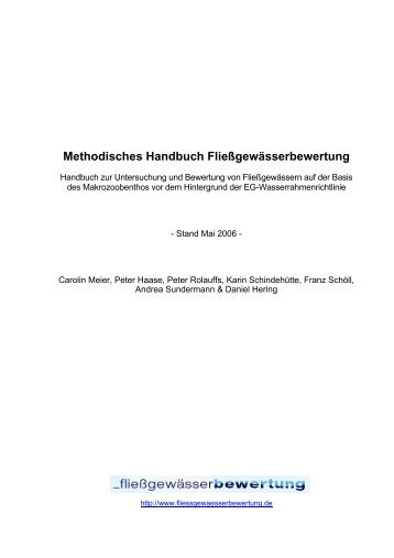 Methodisches Handbuch Fließgewässerbewertung (Stand Mai 2006)