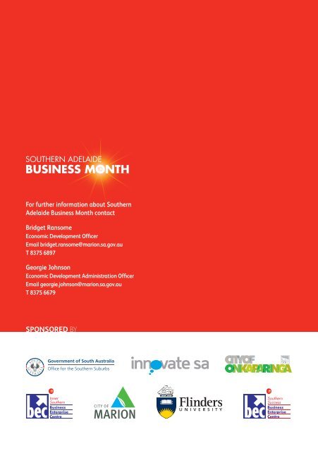 Southern Adelaide Business Month Brochure - Flinders University