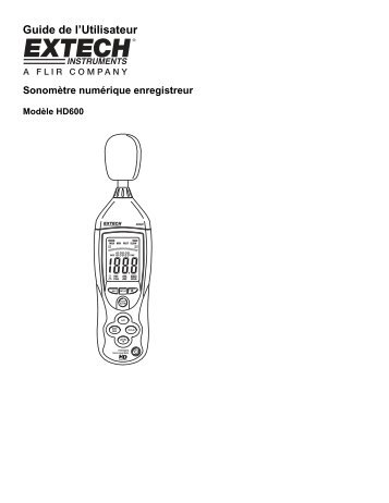 Guide de l'Utilisateur - Extech Instruments