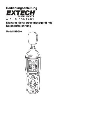 Bedienungsanleitung - Extech Instruments