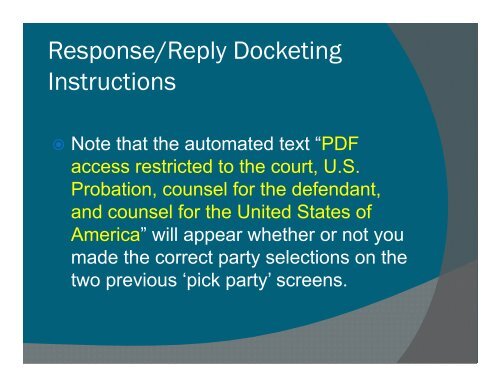 CM/ECF eFiling Attorney Tutorial: - the Northern District of Florida