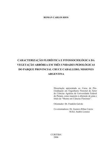 caracterização florística e fitossociológica da vegetação arbórea em ...