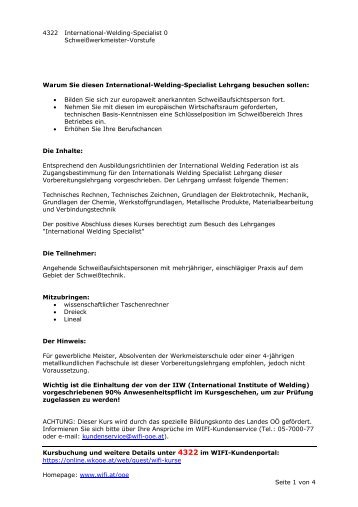 4322 International-Welding-Specialist 0 Schweißwerkmeister ...