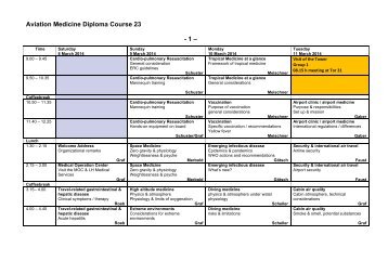 Aviation Medicine Diploma Course 23