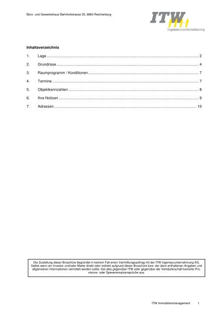 Broschüre - ITW Ingenieurunternehmung AG