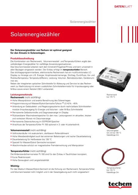 Solarenergiezähler - Techem