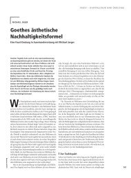 Goethes ästhetische Nachhaltigkeitsformel. Eine Faust - Oeko-Net