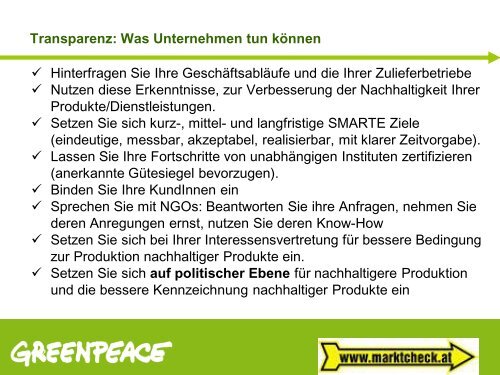 Claudia SPRINZ (marktcheck.at, Greenpeace, A) (pdf) - AGES