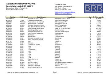 Abverkaufsliste nach Fahrzeugen sortiert (.pdf) - BRR.at