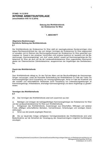 Satzung und Beitragsordnung Dezember 2010 - Concisa.at