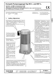 Kompakt-Pumpenaggregat Typ HK 4.. und HKF 4.. - Eurofluid ...