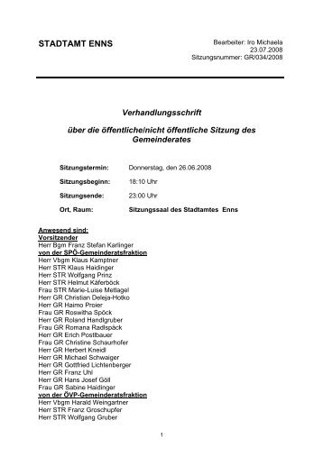 Verhandlungsschrift Juni (827 KB) - .PDF - Enns