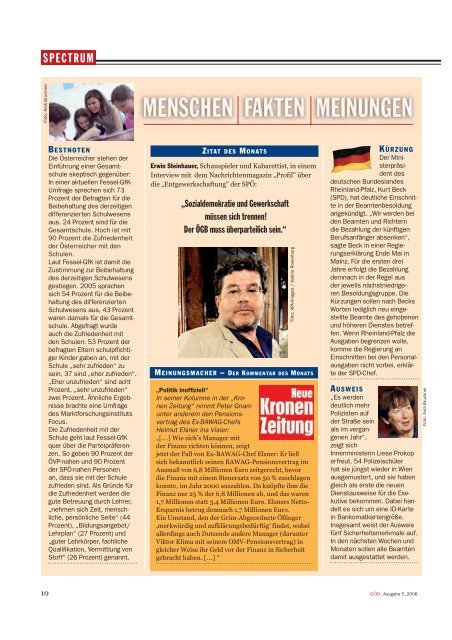 Ausgabe 5/2006 - Gewerkschaft Öffentlicher Dienst