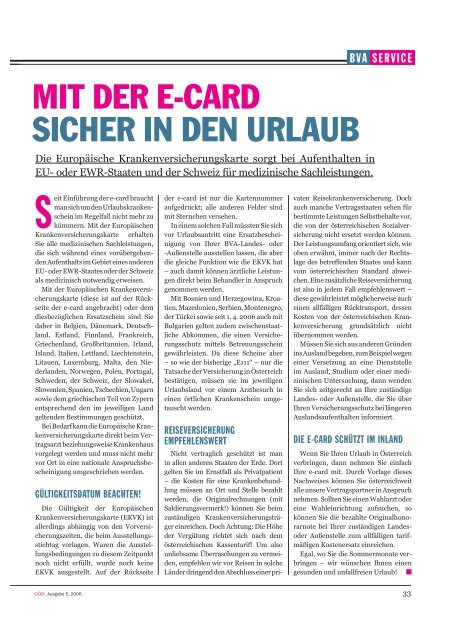 Ausgabe 5/2006 - Gewerkschaft Öffentlicher Dienst