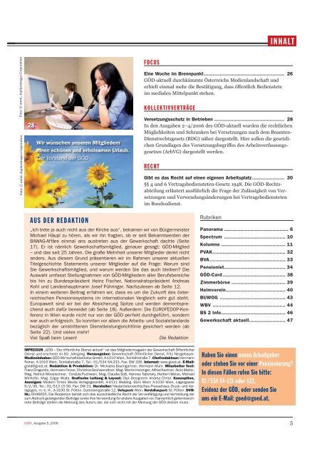 Ausgabe 5/2006 - Gewerkschaft Öffentlicher Dienst