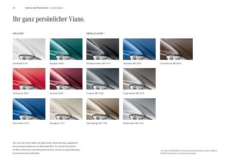 Broschüre Viano TREND & AMBIENTE - Mercedes Benz