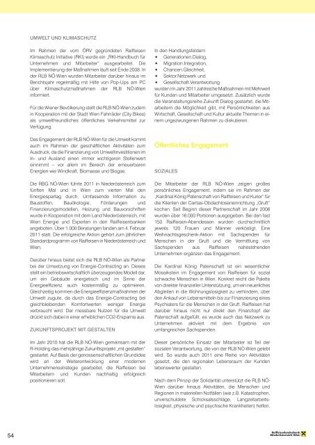Geschäftsbericht 2011 - Raiffeisenlandesbank Niederösterreich-Wien