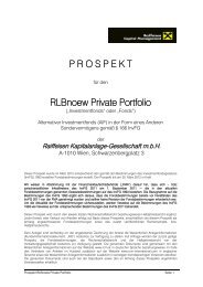Prospekt gemäß InvFG - Raiffeisenlandesbank Niederösterreich-Wien
