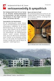 Holzbautechnik Burch AG, Sarnen - Aktuell Obwalden